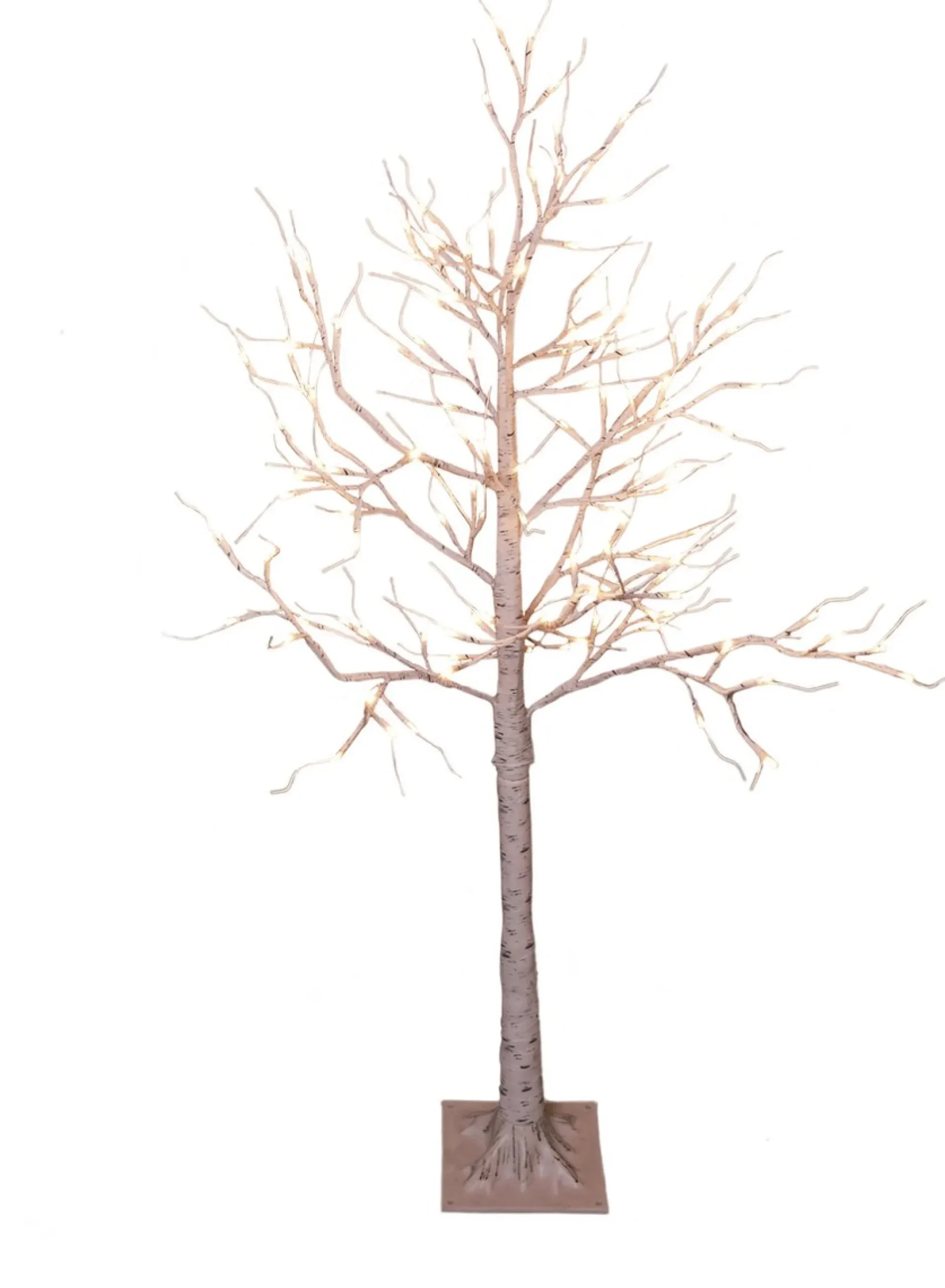 Lumineo 2X Stuks Verlichte Figuren Witte Lichtboom/Metalen Boom/Berkenboom Met 120 Led Lichtjes 130 Cm - Kerstversiering/Kerstdecoratie Best Sale