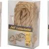 Merkloos 3X Touwverlichting Jute Met Warm Witte Led Lampjes 2 Meter Op Batterijen Met Timer - Kerstverlichting Lichtsnoeren Discount
