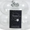 Decoris Kerstboomversieringen>16X Transparante Kerstversiering Kerstballen Glas - 7 Cm - Kerstbal