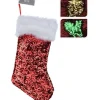 Shoppartners Kerstsokken>1X Wrijf (Omkeerbare) Pailletten Kerstsokken Rood/Groen - Veranderbare Kerstsokken