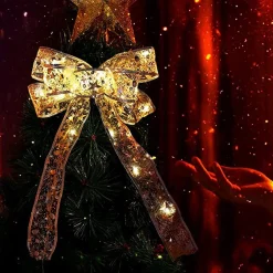 Xd Xtreme Xd Xtreme - Kerst Lint Slinger Goud 4 Meter - Met Led Verlichting - Energiebesparend - Decoratielint - Kerstverlichting - Inclusief Batterijen Sale