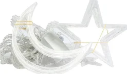 Merkloos Xtraworks Hemel - Lichtketting Met Maan En Versiering -Verlichting Voor Buiten & Binnen- Led Lichtgordijn Met 8 Verlichtingsmodi - Warm Licht Met 1.5M Snoer 220V Online