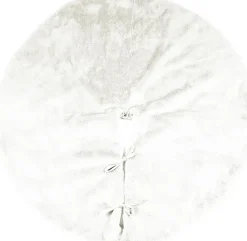 Merkloos Yuki - Kerstboomrok Imitatiebont - 115 Cm - Wit Best