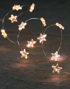 Anna's Collection Zilverdraad Draadverlichting Sterren Met Timer Warm Wit 1 Meter - Sfeerverlichting Voor Binnen Gebruik Best