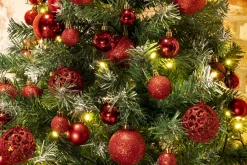 discountershop Zilverspar Kunstkerstboom - 120 Cm - 280 Toppen Met Sneeuw Best