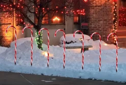 WT trading Zuurstok Kerstverlichting – 10 Zuurstokken – Inclusief Grondpennen Flash Sale